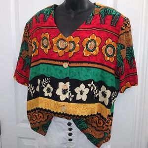 Sharon Anthony African inspired Top